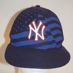 New Era 59 Fifty New York Yankees Blue American Flag Hat Cap MLB   Size 7